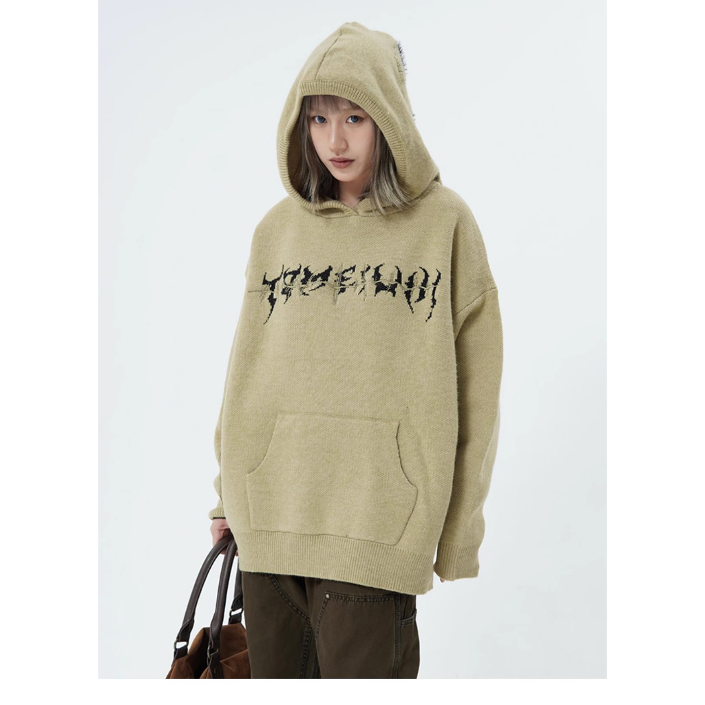 Fine studio Áo sweater Có Mũ Trùm Dáng Rộng Phong Cách Đường Phố Mỹ Thời Trang Thu Đông Dành Cho Nam Nữ