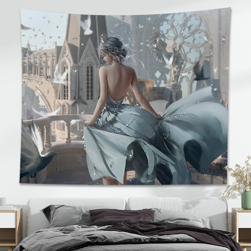 Tranh Vải Treo Tường Họa Tiết anime Trang Trí Nội Thất