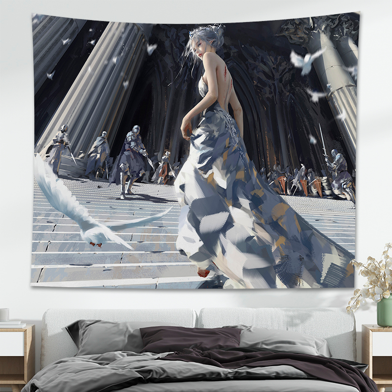 Tranh Vải Treo Tường Họa Tiết anime Trang Trí Nội Thất