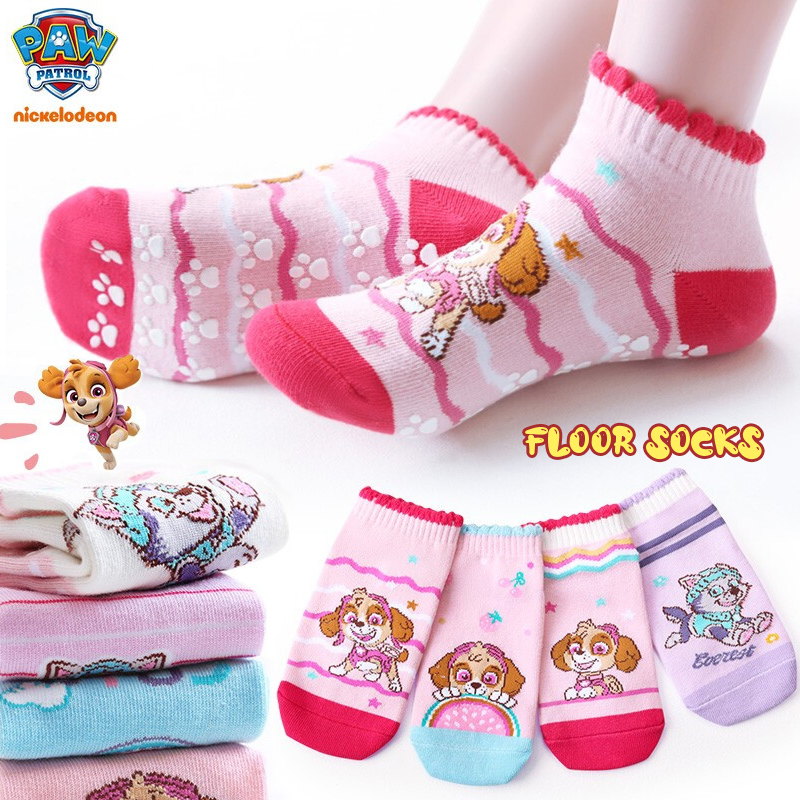 Vớ Trẻ Em / Vớ Chống Trượt / PAW Patrol /Vớ Mắt Cá Chân / Bảng Keo Dán Chống Trượt Giáo Dục Sớm Dành Cho Bé Trai Bé Gái