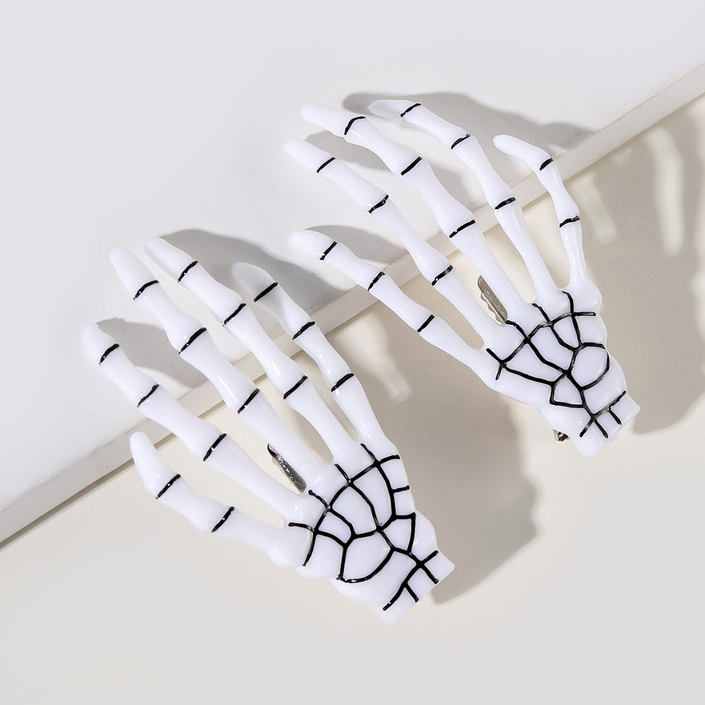 Kẹp Tóc Hình Bàn Tay Đầu Lâu halloween Vui Nhộn Cho Nữ