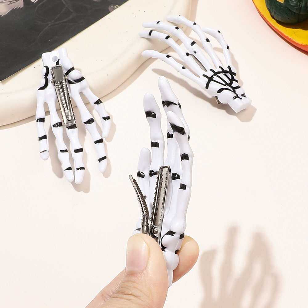 Kẹp Tóc Hình Bàn Tay Đầu Lâu halloween Vui Nhộn Cho Nữ