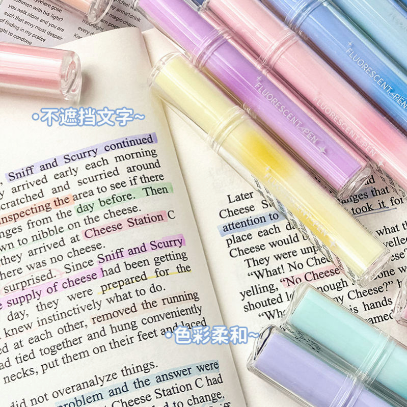 Set 4 Bút Đánh Dấu Ghi Chú Màu Trong Suốt