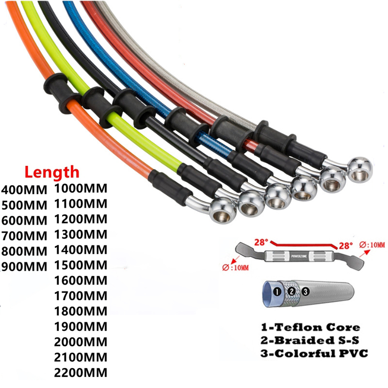 Dây Phanh Ly Hợp Bằng Thép 10mm 28 Độ Chuyên Dụng Cho Xe Mô Tô Đua
