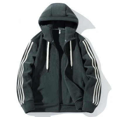 Áo Khoác Có Mũ Trùm Bằng Vải Bông Dày Dặn Ấm Áp Thoải Mái Dễ Phối Đồ Thời Trang Thu Đông Cho Nam