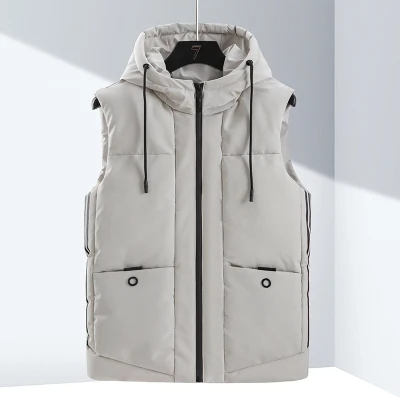 Áo Khoác Hoodie Sát Nách Dày Dặn Ấm Áp Thoải Mái Dễ Phối Đồ Cho Nam