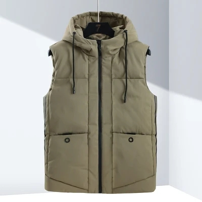 Áo Khoác Hoodie Sát Nách Dày Dặn Ấm Áp Thoải Mái Dễ Phối Đồ Cho Nam