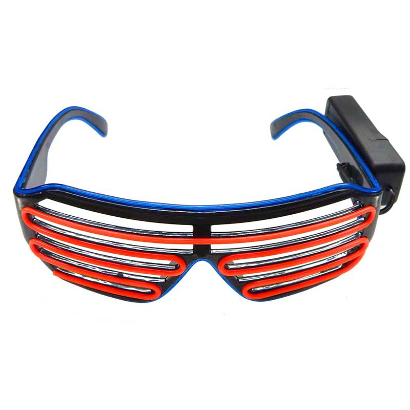 Kính Mát Tik Tok Có Đèn LED Phát Sáng Không Dây Độc Đáo Kính phát sáng không dây Quầy bar nhảy nhót bầu không khí Halloween đạo cụ rèm hai màu