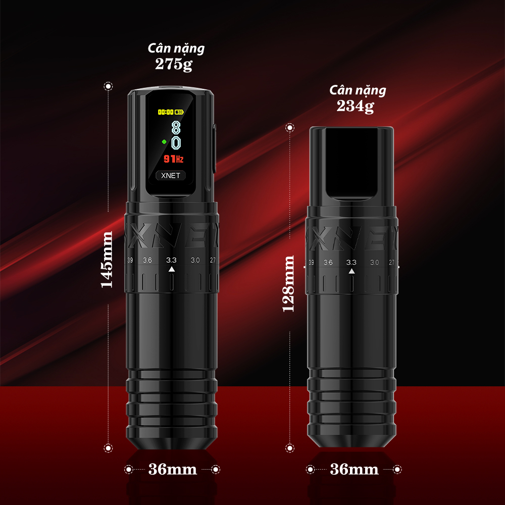 Xnet Máy Xăm Không Dây Chuyên Nghiệp Có Thể Điều Chỉnh Pin 2.4-4.2mm