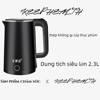 Ấm siêu tốc inox a-01 - bình đun siêu tốc 1500w đun sôi nhanh vỏ nhựa pp an toàn, lõi thép kh ấm đun nước điện