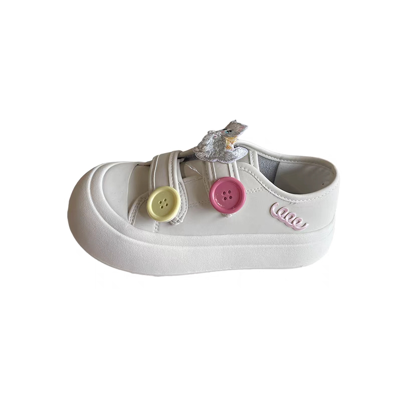 Giày trắng Velcro nữ giày thể thao mẫu mới 2023