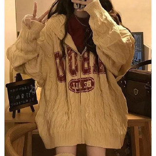 Áo Khoác Len cardigan Có Nón Dáng Rộng Thời Trang Hàn Quốc
