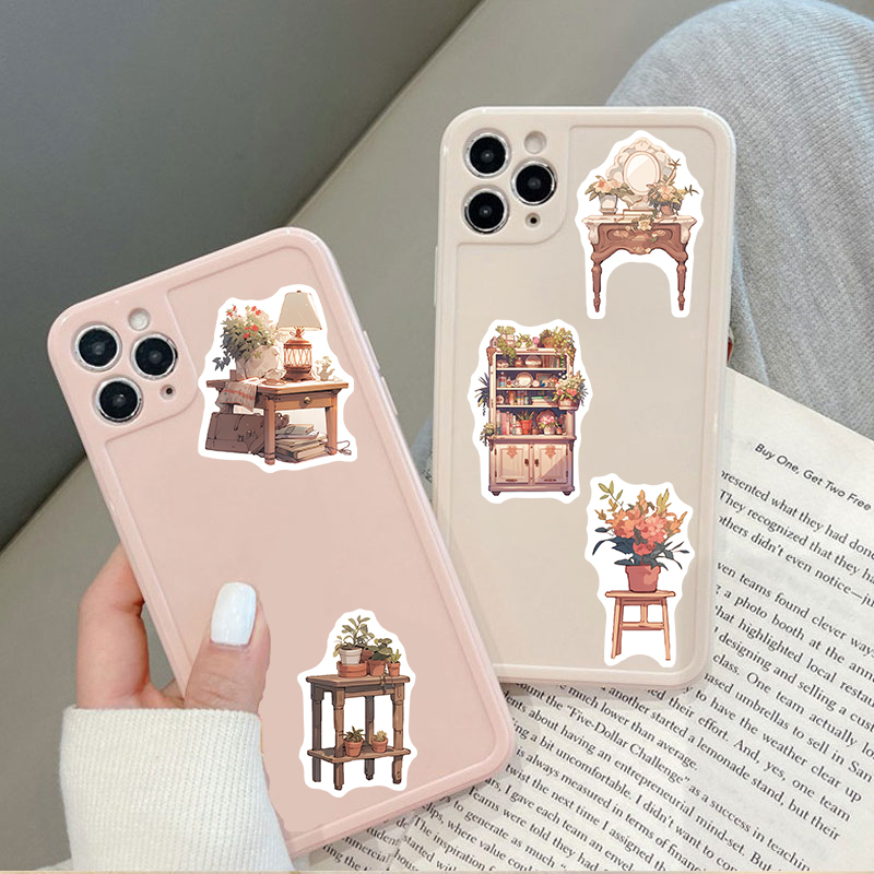 Bộ 50 Miếng Dán Hoạt Hình graffiti Chống Nước Trang Trí Vali laptop Xe Hơi