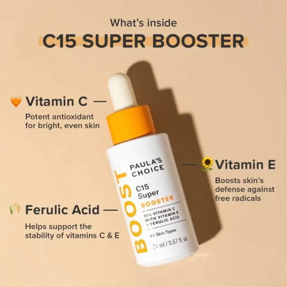 Serum Paula 'S choice c15 Chứa vitamin C Làm Sáng Da Chống Nếp Nhăn 20ml