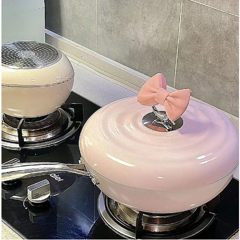 Lót Xoong nồi nhà bếp silicone hình nơ dễ thương - Găng Tay Silicone Chống Trượtt  Chống Bỏng