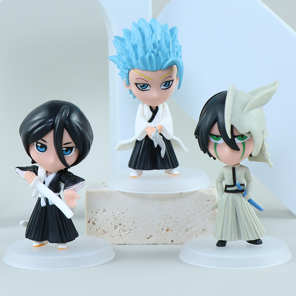 Set 6 Mô Hình Nhân Vật Phim anime kurosaki ichigo Kuroki rukia Abi renji hitsugaya toushirou ulquiorra cifer Bằng pvc