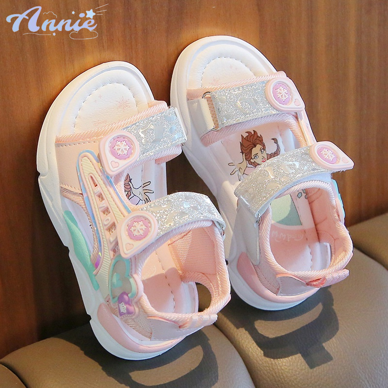 Annie Xăng đan Đế Mềm Họa Tiết Hoạt Hình Phong Cách Công Chúa Cho Bé Gái