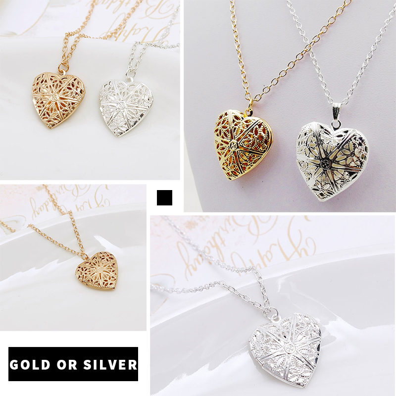 miumiua🔮Dây chuyền mặt hình trái tim lồng ảnh thiết kế sang trọng cho nữ