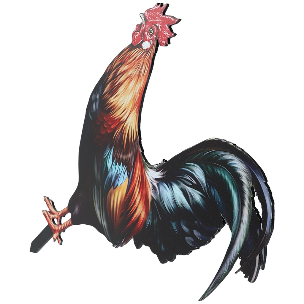 Mô Hình Chú Gà Nghệ Thuật Bằng Sắt Trang Trí Sân Vườn