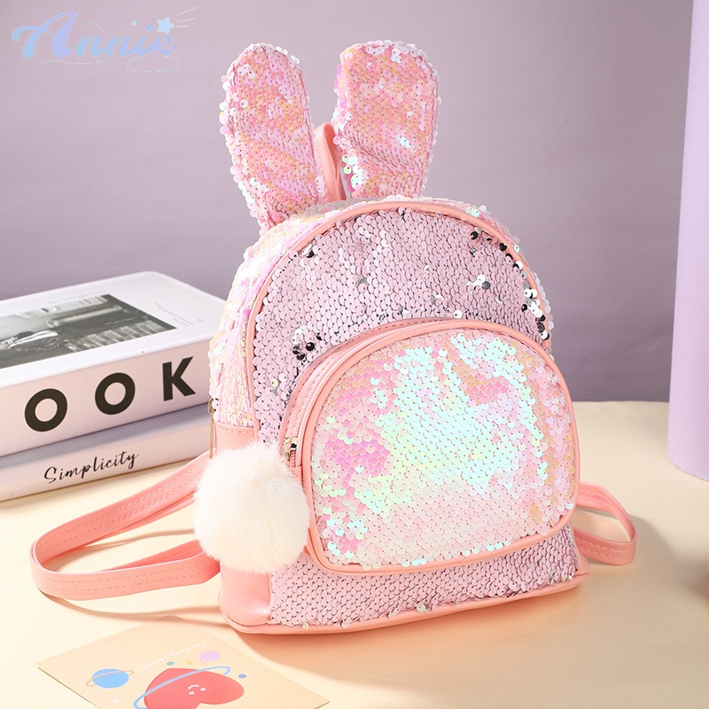 Annie Ba Lô Hình Thỏ Đính Cườm Dễ Thương Cho Bé