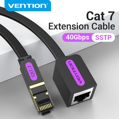Cáp mạng Nối Dài Vention Chuyển Đổi Mạng Từ Cat7 Ethernet Sang RJ45 10 Gigabit Lan