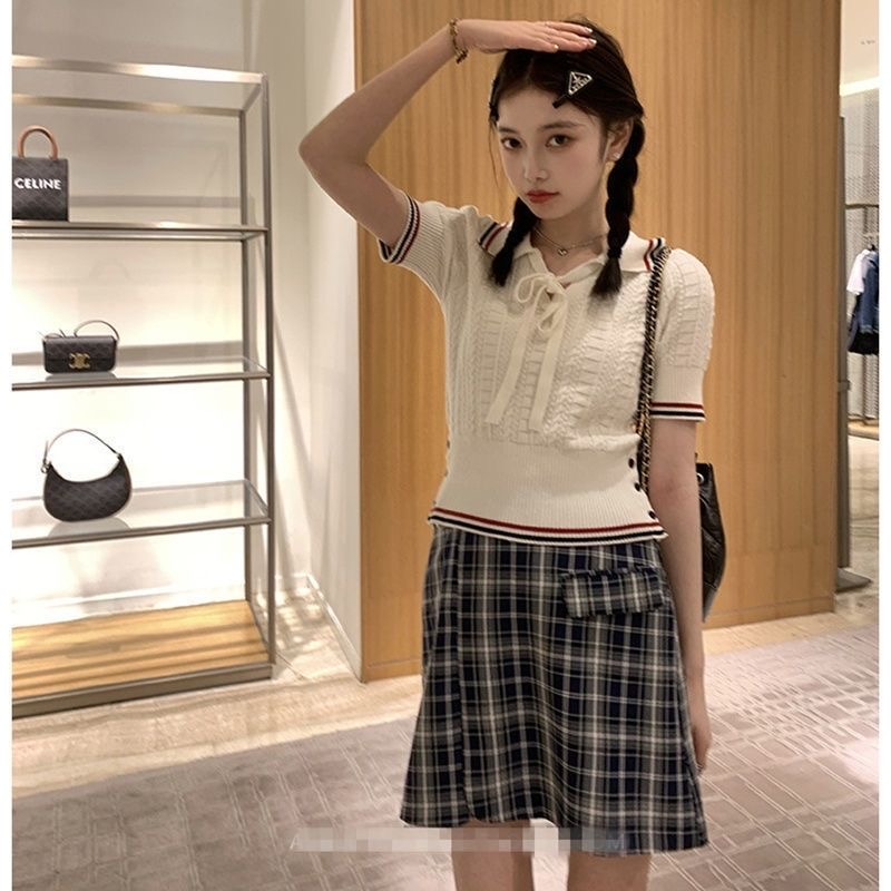 Áo Thun Polo Ngắn Tay Cột Dây Thời Trang Mùa Hè Cho Nữ