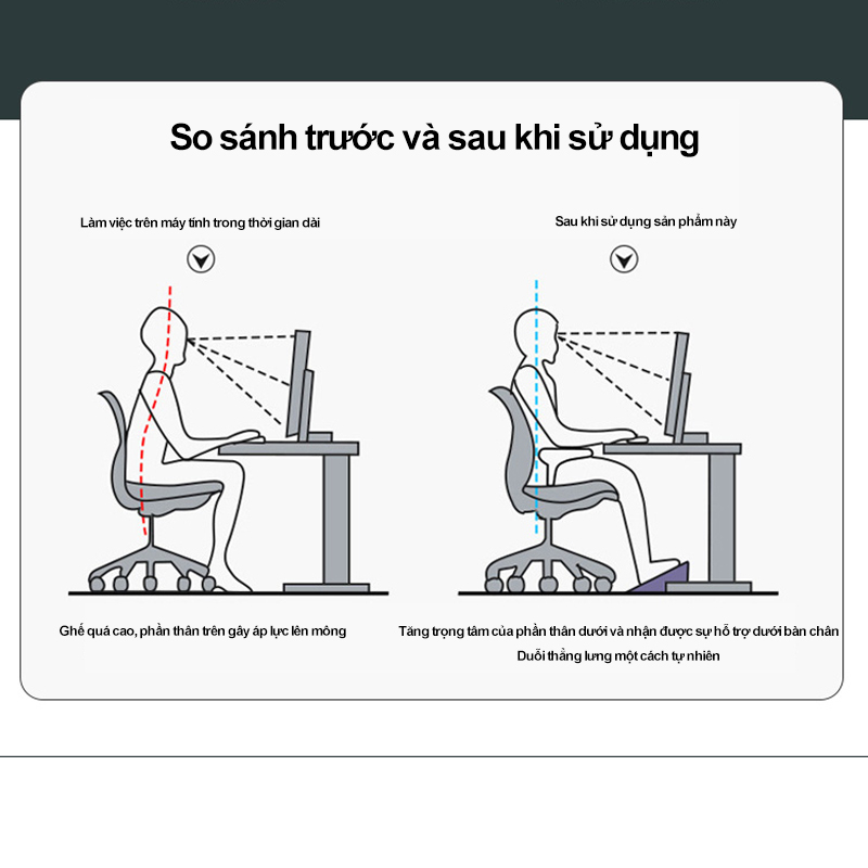 JAERSENT S03 Ghế Gác Chân Văn Phòng-có thể bập bênh công thái học Cải thiện tư thế ngồi, có thể massage，Ghế Gác Chân Văn Phòng