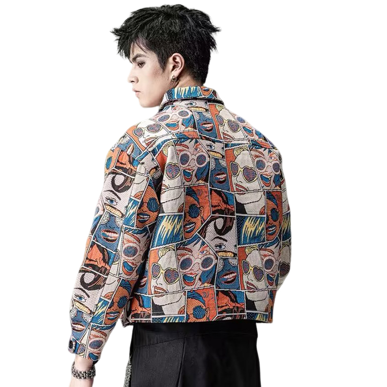 Esea Áo Khoác Tay Dài In Họa Tiết Thiết Kế Mới Thời Trang Thường Ngày Cho Cả Nam Và Nữ