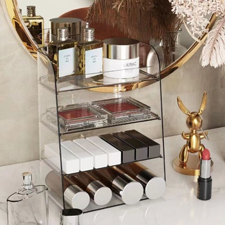 Hộp lưu trữ máy tính để bàn Acrylic Mỹ phẩm Giỏ trong suốt Ngăn kéo
