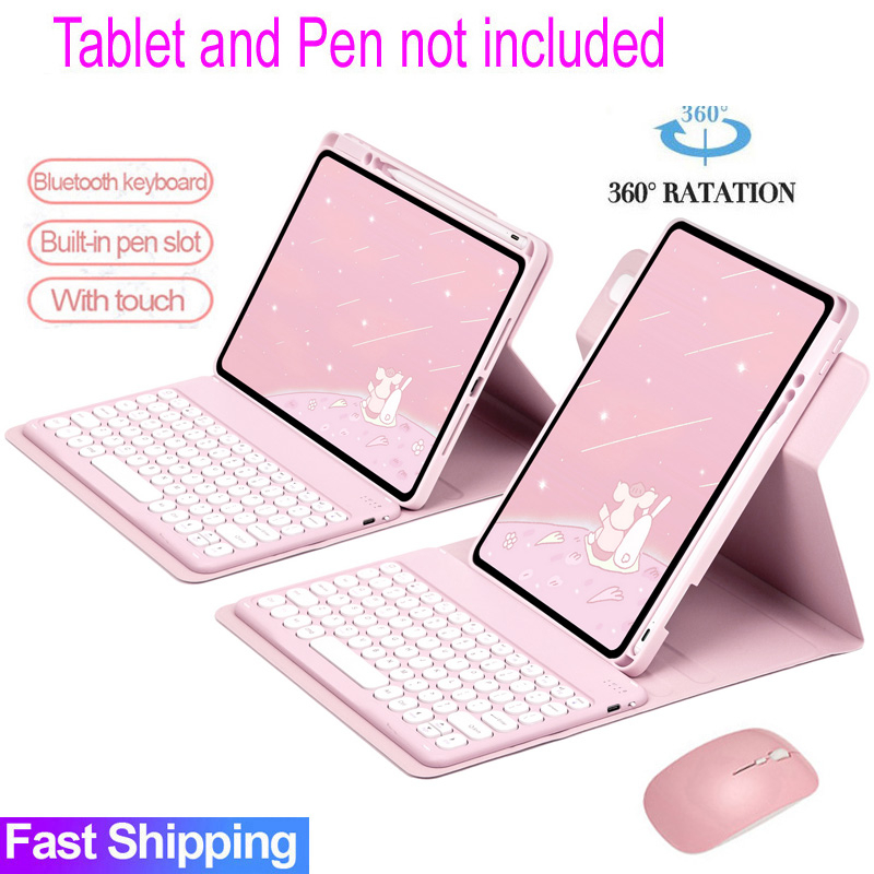 360° Bao Da Máy Tính Bảng Có Bàn Phím bluetooth Cho ipad gen 7 8 9 10 7th 8th 9th 10th  generation ipad air 3 4 5 pro 10.5 11 2020 2021 2022 Vỏ