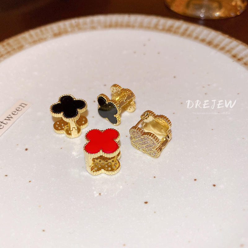 Bông Tai Mạ Vàng 14k Hình Hoa Đính Đá zircon Sang Trọng Phong Cách Hàn Quốc