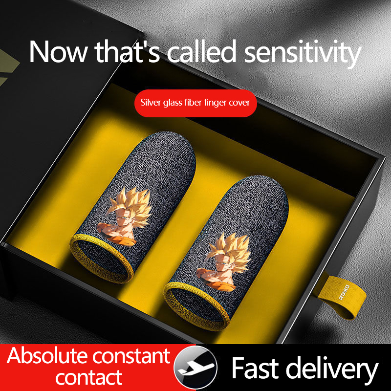 Găng Tay Chống Mồ Hôi In Hình goku Cho Điện Thoại Chơi game pubg