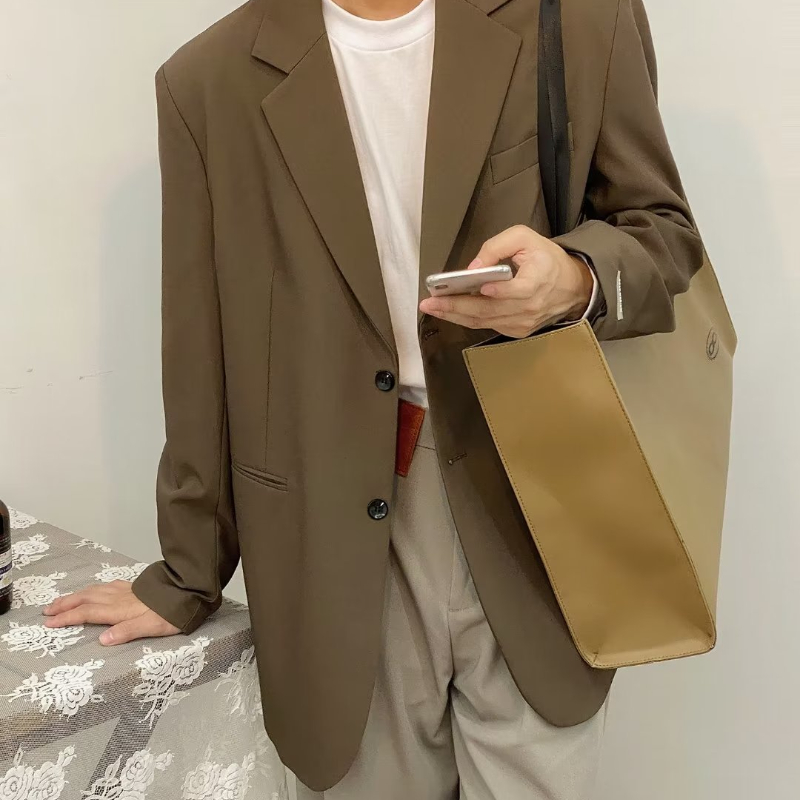 Áo khoác vest AFFLIGA dáng rộng phong cách vintage thời trang cho nam