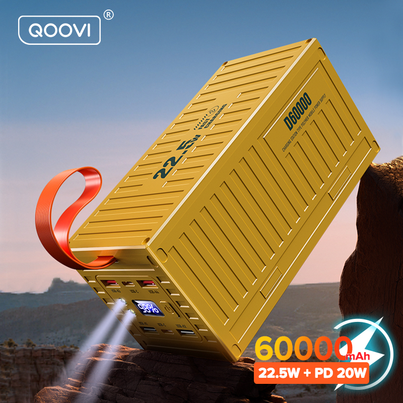 QOOVI Pin Sạc Dự Phòng 22.5w 60000mah Dung Lượng Lớn