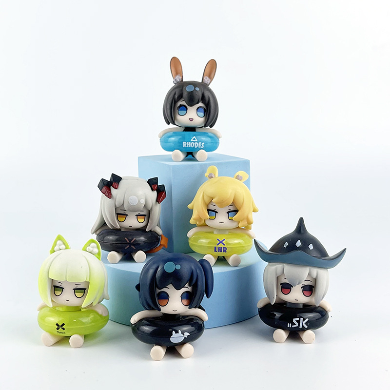 Bộ 6 Mô Hình Nhân Vật arknights Kal 'Tsit amiya Ch' En mini Dễ Thương