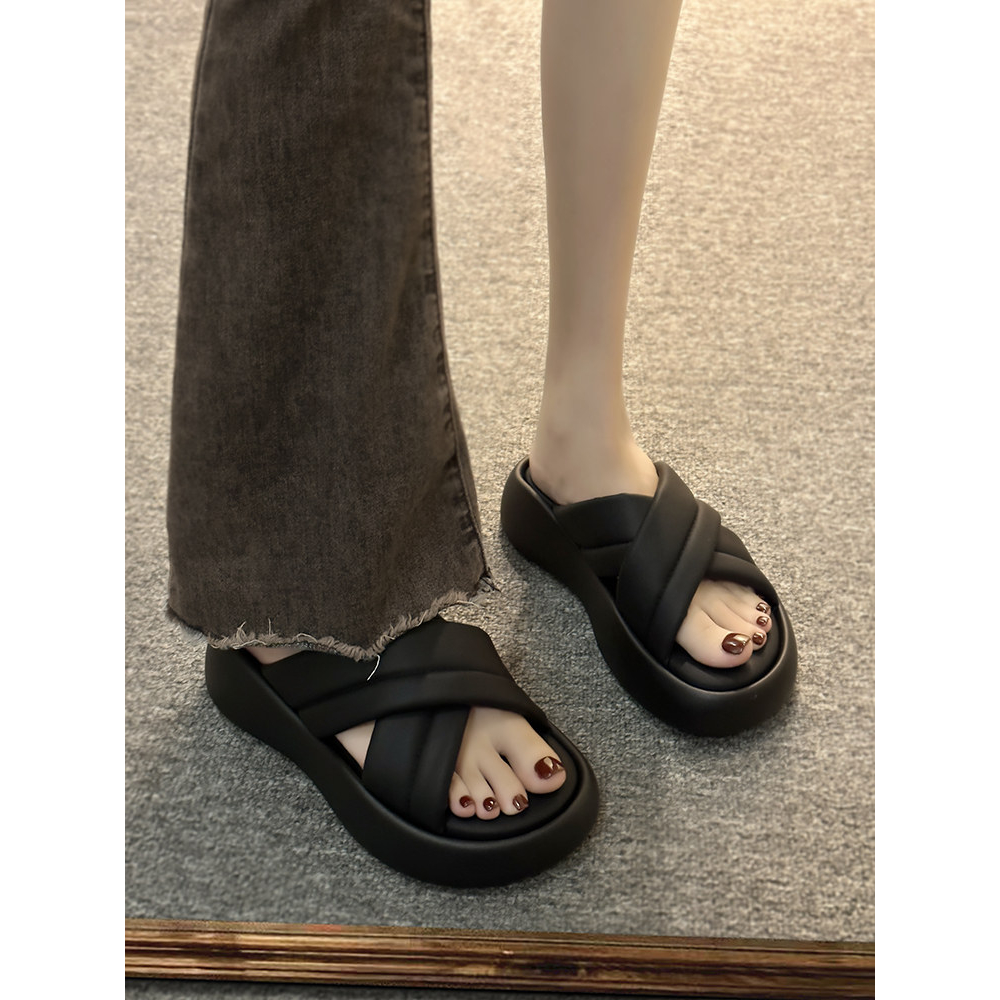 HONGXINJIE  dép sandal nữ dép đi biển dép đế cao Thoải Mái Xinh Xắn   Stylish Thoải mái fashion Cái mới B28G14P 37Z230910