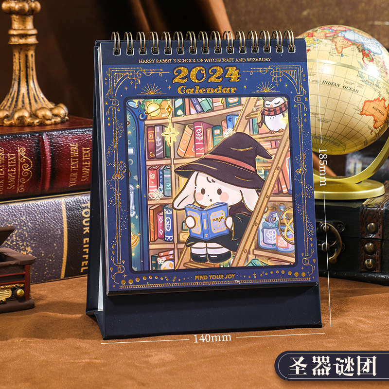 Mr. Paper Vào năm 2024 Lịch mới Phim hoạt hình dễ thương Thỏ ma thuật Nóng trang bìa TaiLi Mức độ xuất hiện cao Kế hoạch bạn Màn hình lịch BaiJian Đếm ngược