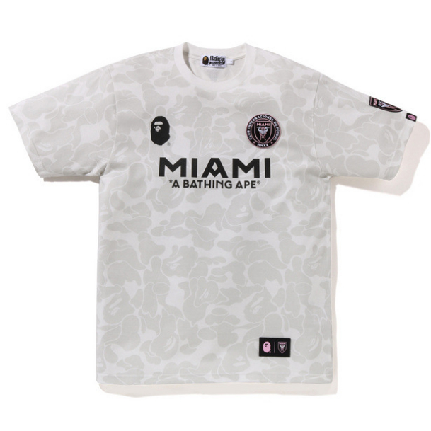 BAPE MIAMI Áo thun nam nữ ngắn tay ngắn tay ngụy trang cổ tròn mới