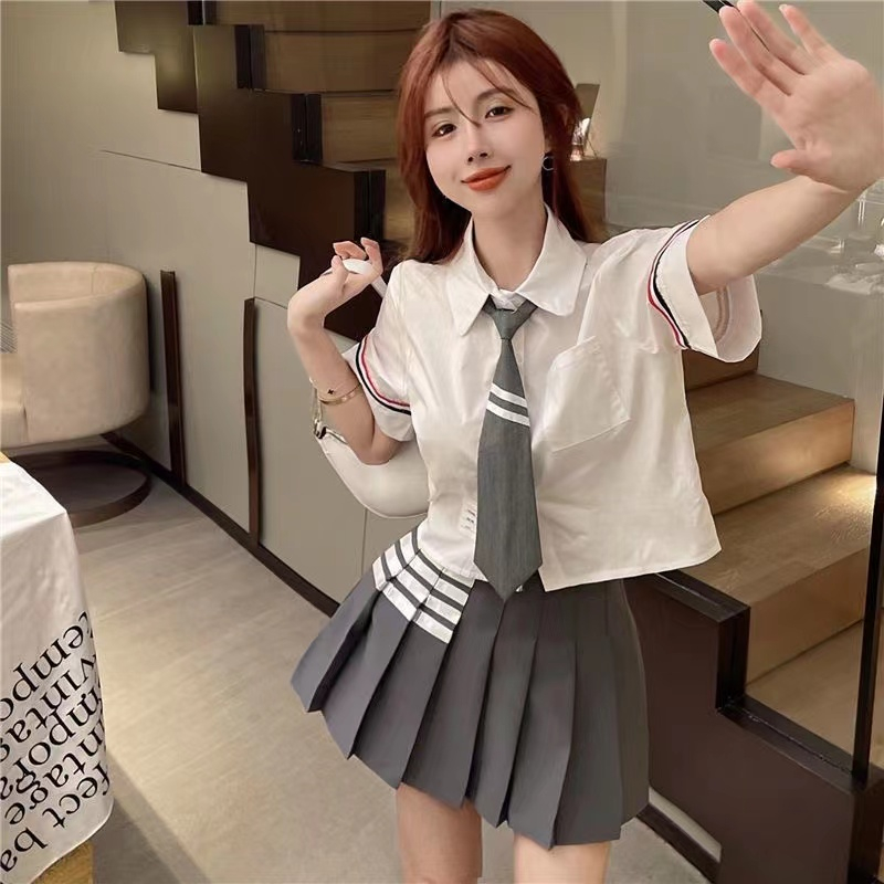 Cà Vạt Họa Tiết Kẻ Sọc Đen Xám Phong Cách Hàn Quốc Thời Trang Cho Nam Và Nữ