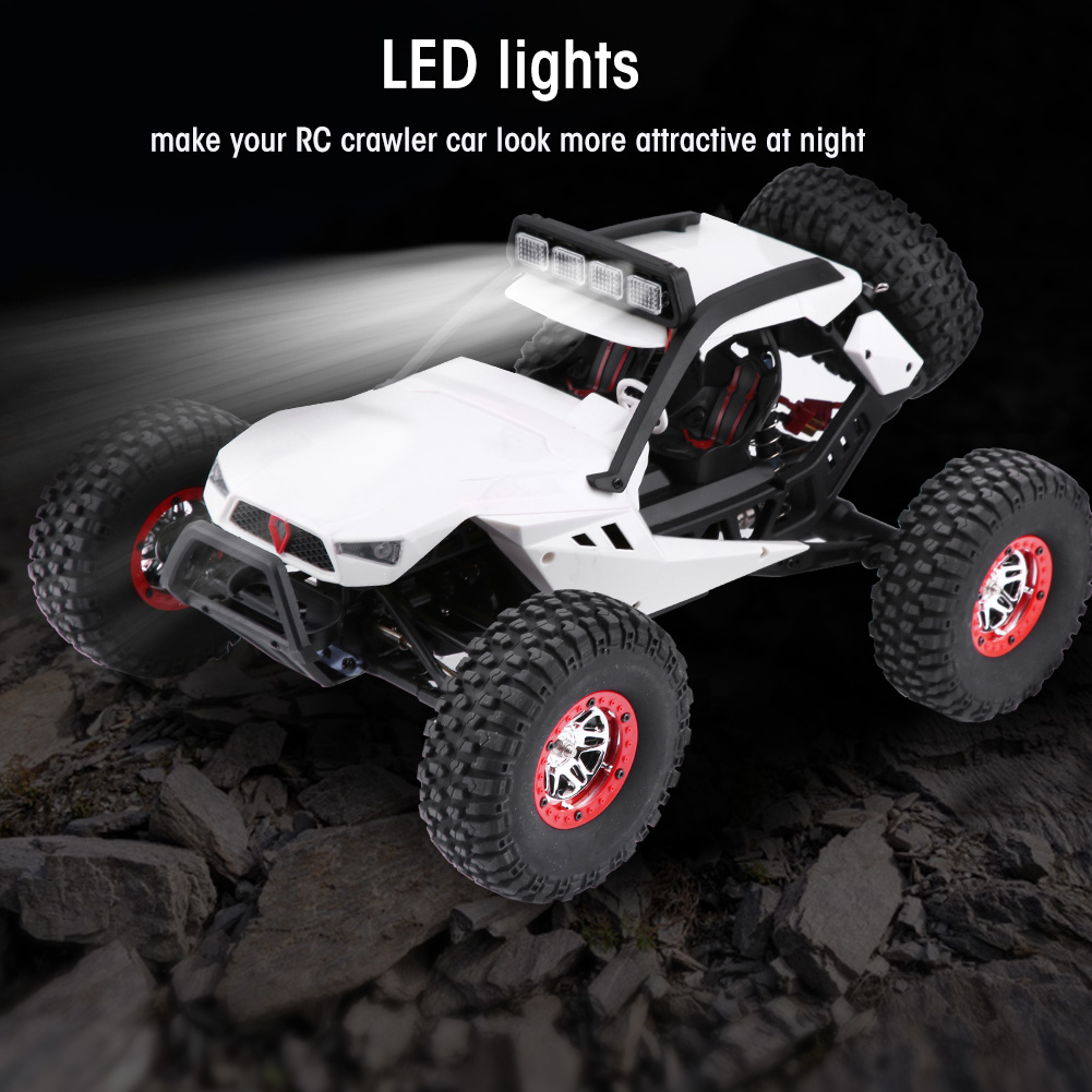 Wltoys 12429 2.4GHz 4WD 1/12 Xe điện RC bánh xích có đèn LED RisingGirl