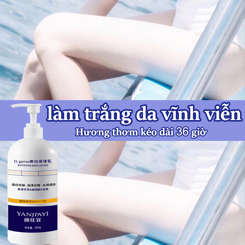 Sữa Dưỡng Thể Kem body trắng da 300ML Dưỡng thể ủ trắng body dưỡng ẩm hương thơm lâu dài, làm đều màu da mềm mịn