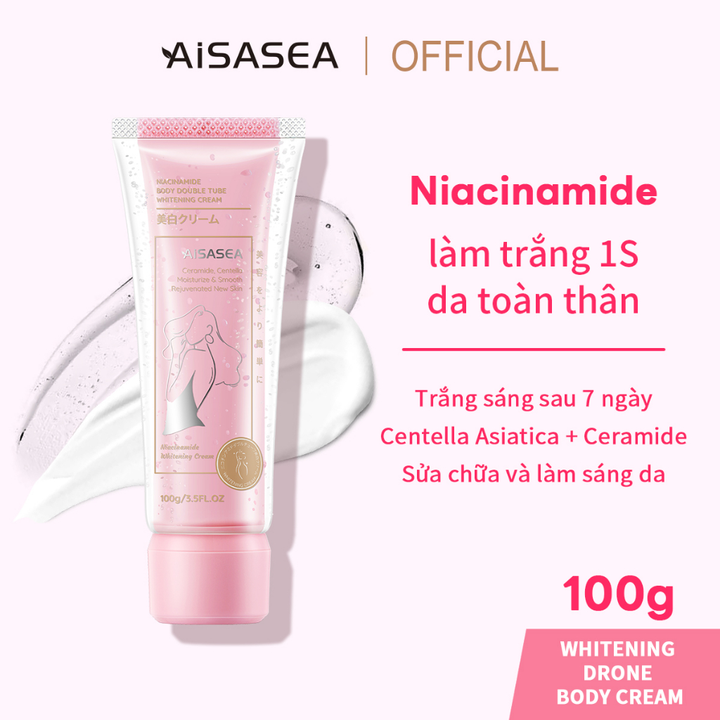 kem dưỡng trắng AISASEA Niacinamide  Dưỡng Trắng Da Toàn  kết cấu dạng lotion/ thẩm thấu nhanh/ không nhờn rít 100g