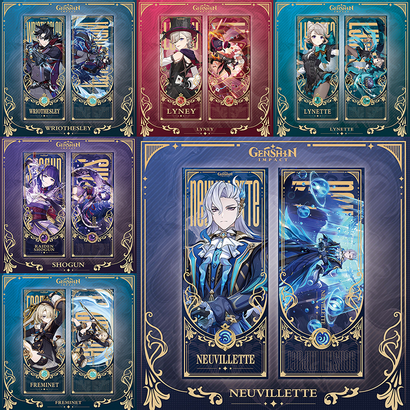 Genshin Dấu Trang Sách Hai Mặt Bằng laser neuvillette nahida