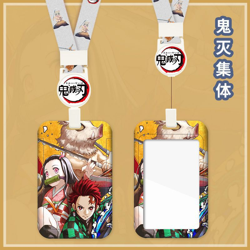 Bộ Thẻ Hình Nhân Vật ghost slayer Hoạt Hình one piece Kèm Dây Đeo Điều Khiển Truy Cập Thẻ