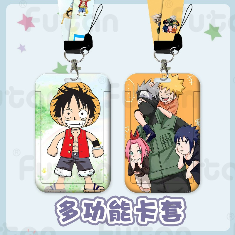 Bộ Thẻ Hình Nhân Vật ghost slayer Hoạt Hình one piece Kèm Dây Đeo Điều Khiển Truy Cập Thẻ