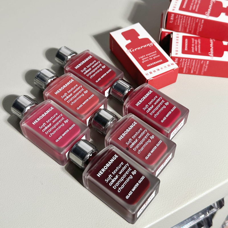 Minijumie Son Kem Bóng Hiệu Ứng Gương Không Thấm Nước Heorange Nuôi Dưỡng Môi Lâu Trôi Trọng Lượng