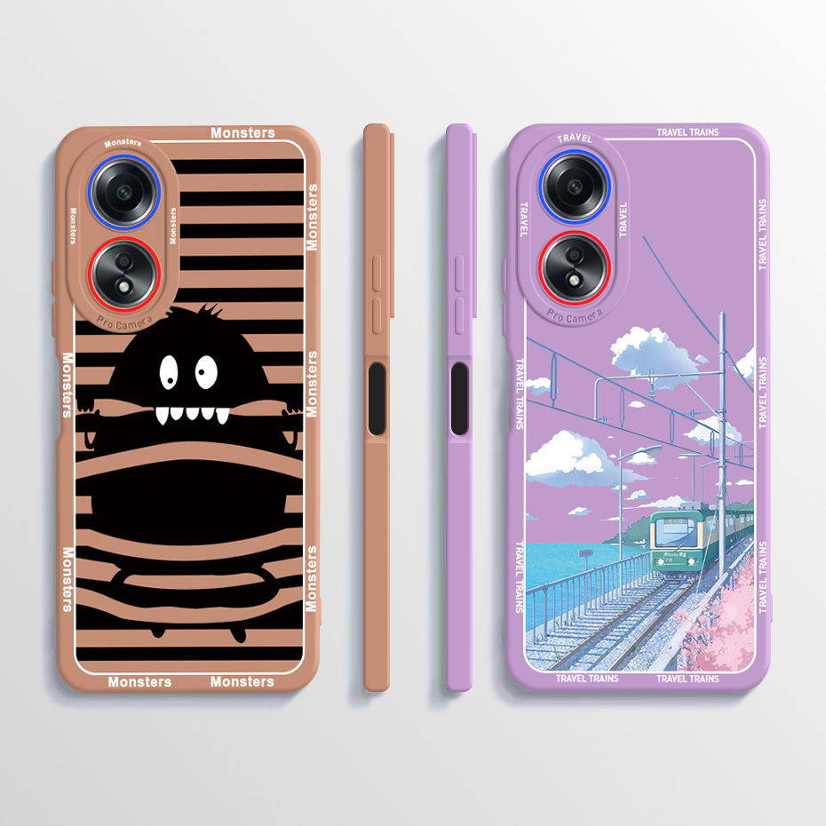 Ốp Điện Thoại silicone Mềm Màu Trơn In Hình Gấu Trúc / Khủng Long Cho oppo a58 4g cph2577