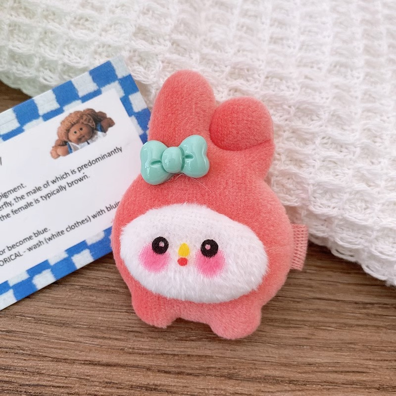 Mh Kẹp tóc Phủ Bông Hình sanrio melody Vịt Hóa Trang Ngọt Ngào Thời Trang Làm Quà Tặng Cho Học Sinh kẹp càng cua kẹp tóc xinh