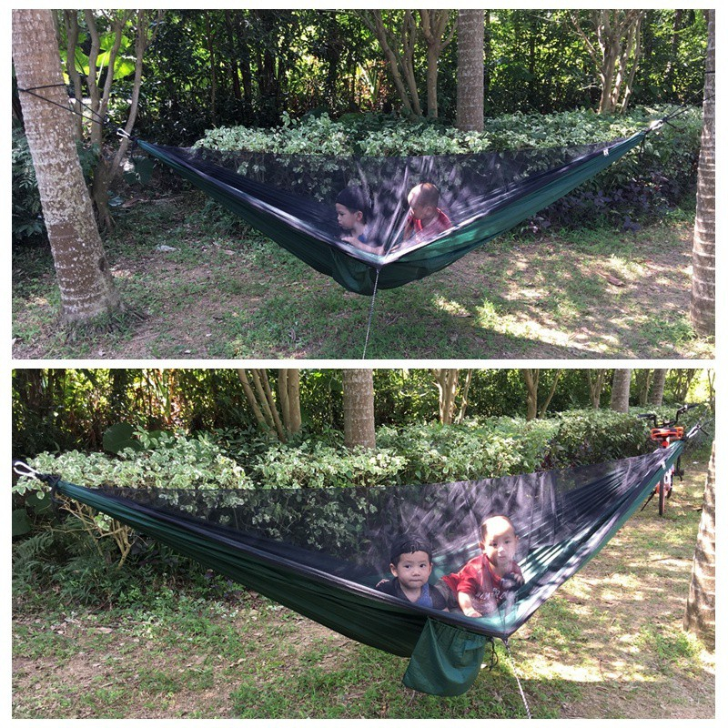 Võng Treo Tự Động Bằng nylon Siêu Nhẹ Chống Thấm Nước 290 * 140 cm Cho 1-2 Người