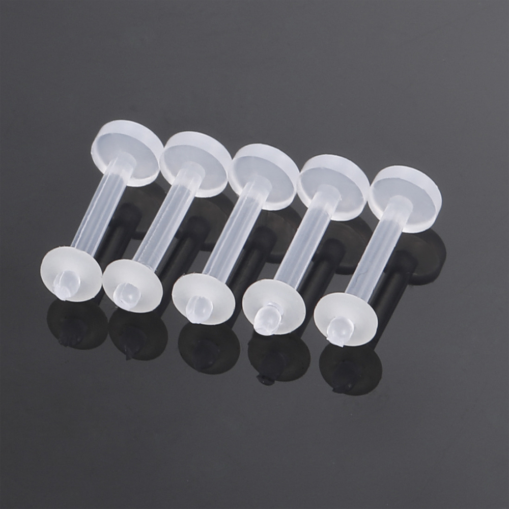 Set 3 Khuyên Mũi / Tai / Chân Mày / Rốn Bằng acrylic Trong Suốt Linh Hoạt